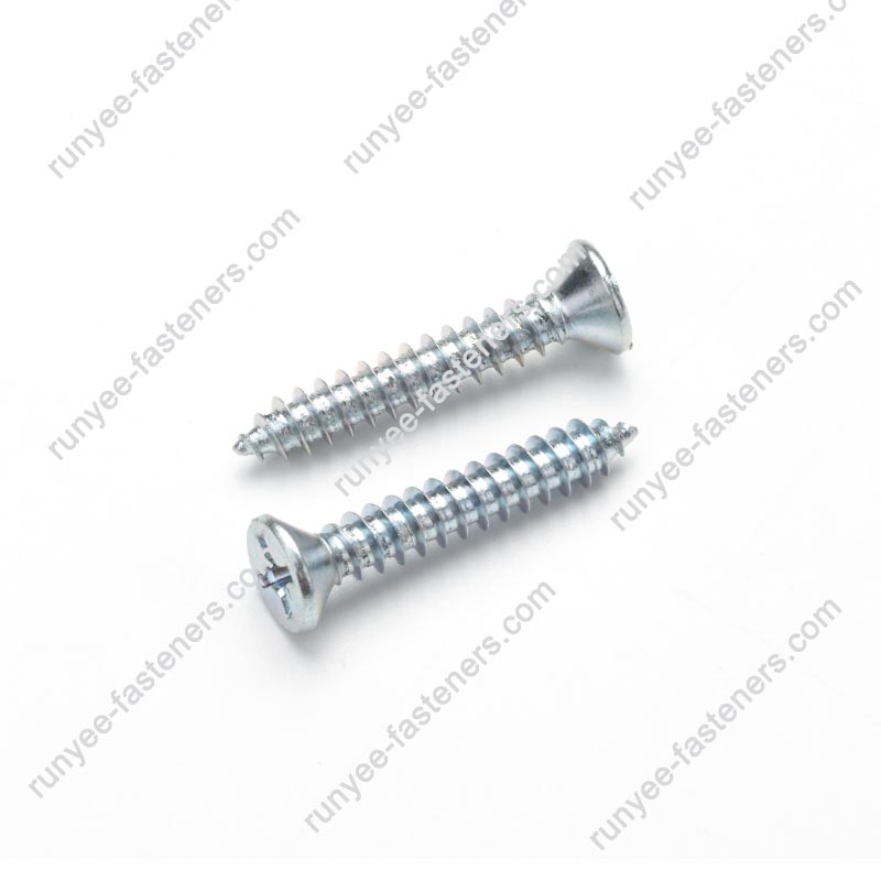 DIN7982 Phillips Countersunk Flat Head Skru Mengetuk Sendiri Benang AB