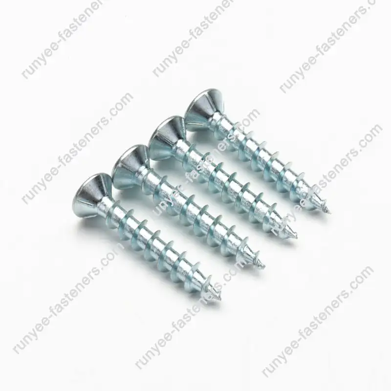 Coarse Thread PVC Window Fixing Screw Flat Head Phillips